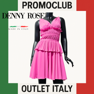 Рокля фуксия Denny Rose, 100% полиестер, размер 42, Италия